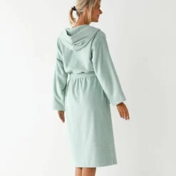 Peignoir mixte adulte col capuche - éponge bouclette 380 g/m²