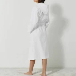 Peignoir mixte adulte col capuche - éponge bouclette 380 g/m²