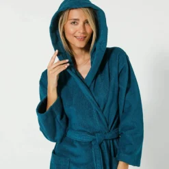 Peignoir mixte adulte col capuche "sèche-vite"