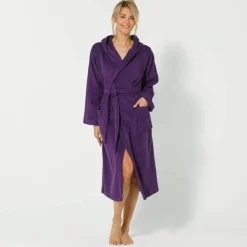 Peignoir mixte adulte col capuche 