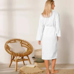 Peignoir mixte adulte col châle personnalisé - éponge bouclette 380 g/m²