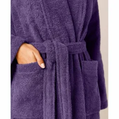Peignoir mixte adulte col châle - éponge bouclette 380 g/m²