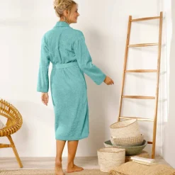 Peignoir mixte adulte col châle - éponge bouclette 380 g/m²