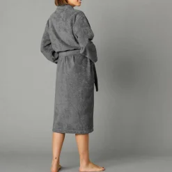 Peignoir mixte adulte col kimono - éponge bouclette 380 g/m²