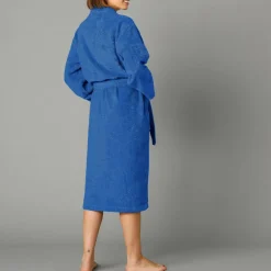 Peignoir mixte adulte col kimono - éponge bouclette 380 g/m²