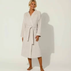 Peignoir mixte adulte col kimono - éponge bouclette 380 g/m²