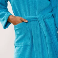 Peignoir mixte adulte col kimono - éponge bouclette 380 g/m²