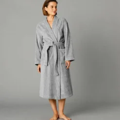 Peignoir mixte adulte col kimono - éponge bouclette 380 g/m²