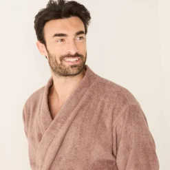Peignoir mixte adulte col kimono - éponge bouclette 380 g/m²