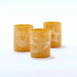 Photophore en verre - lot de 3