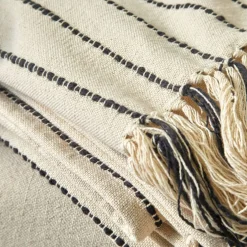 Plaid ou jeté de canapé tissage artisanal