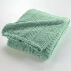 Plaid polaire reliéfé toucher peluche