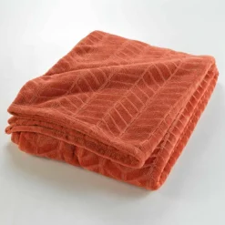 Plaid polaire reliéfé toucher peluche