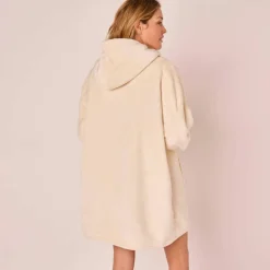 Plaid-sweat polaire à capuche doublé sherpa