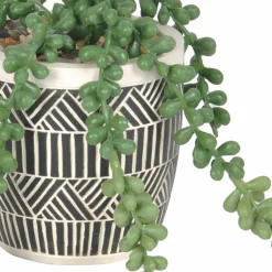 Plante artificielle et pot en ciment