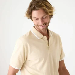 Polo maille piquée confort manches courtes