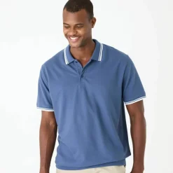 Polo maille piquée confort manches courtes