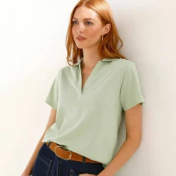 Polo manches courtes, maille jersey