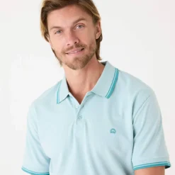 Polo mouliné maille piquée manches courtes