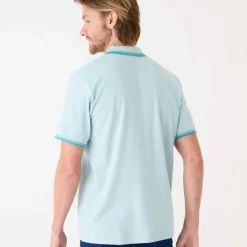 Polo mouliné maille piquée manches courtes
