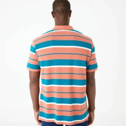 Polo rayée maille piquée manches courtes