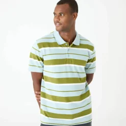 Polo rayée maille piquée manches courtes