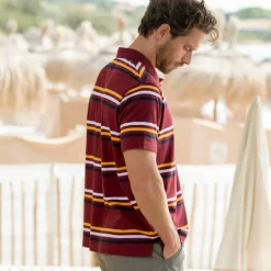 Polo rayé manches courtes