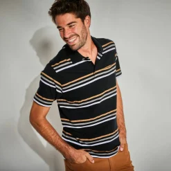 Polo rayé manches courtes