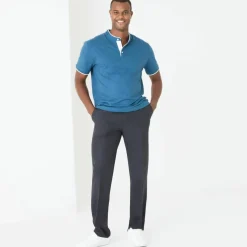 Polo uni col mao maille piquée manches courtes
