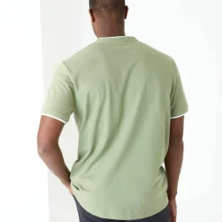 Polo uni col mao maille piquée manches courtes