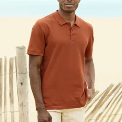 Polo uni maille piquée manches courtes