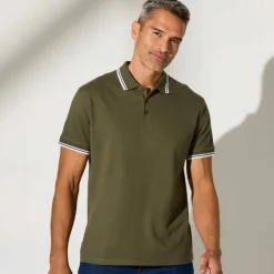 Polo uni maille piquée manches courtes