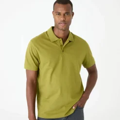 Polo uni maille piquée manches courtes