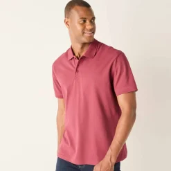 Polo uni maille piquée manches courtes