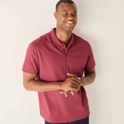 Polo uni maille piquée manches courtes