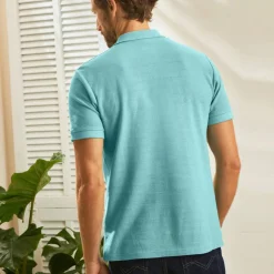 Polo uni maille piquée manches courtes