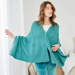 Poncho couvre-épaules en maille
