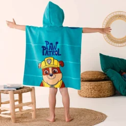 Poncho de bain enfant Pat'Patrouille personnalisé éponge et velours coton - 320g/m²