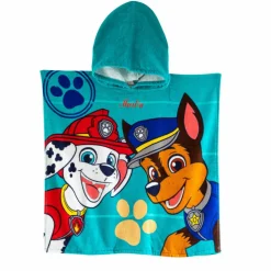 Poncho de bain enfant Pat'Patrouille personnalisé éponge et velours coton - 320g/m²