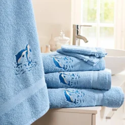 Éponges brodées dauphins Colombine® - Lot