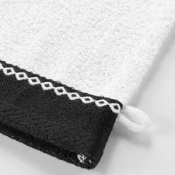 Éponge unie 450 g/m² liteau jacquard confort moelleux