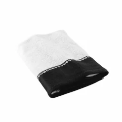Éponge unie 450 g/m² liteau jacquard confort moelleux
