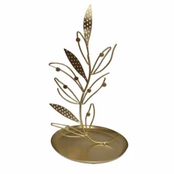 Porte-bijoux en métal, forme feuille