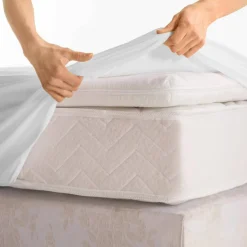 Protège-matelas molleton imperméable idéal transpiration housse 40 cm