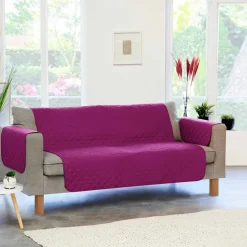 Protège-salon réversible microfibre matelassé
