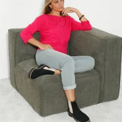 Pull col bateau manches 3/4, toucher doux