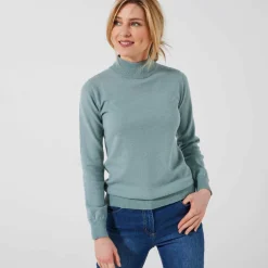 Pull col montant, laine d'agneau