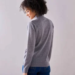 Pull col montant, laine d'agneau