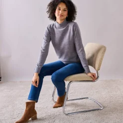 Pull col montant, laine d'agneau