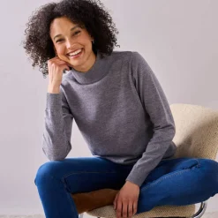 Pull col montant, laine d'agneau